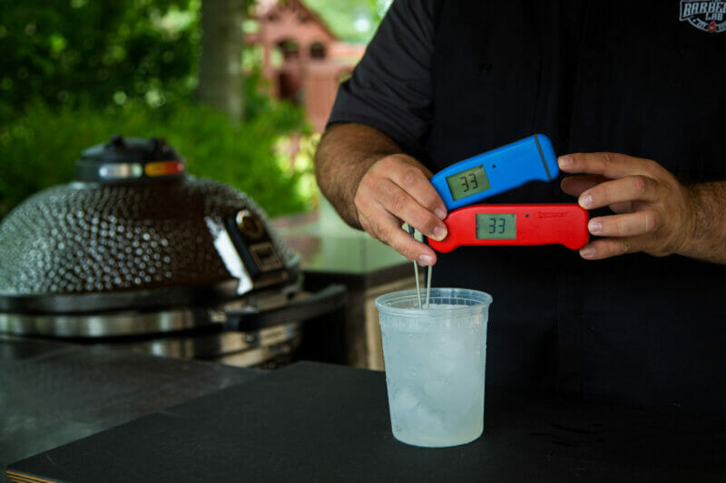 Thermapen One instant read thermometer ice water test